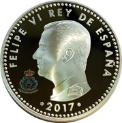 Spain 10 Euro 300 Years of the Naval Academy 2017 M Proof 2017 FELIPE VI REY DE ESPAÑA coin obverse Spain 10 Euro 300 Years of the Naval Academy 2017 M Proof 2017 FELIPE VI REY DE ESPAÑA coin obverse