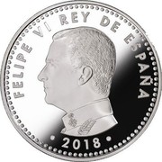 Spain 10 Euro 40th Anniversary of the National Constitution 2018 M FELIPE VI REY DE ESPAÑA 2018 coin obverse Spain 10 Euro 40th Anniversary of the National Constitution 2018 M FELIPE VI REY DE ESPAÑA 2018 coin obverse