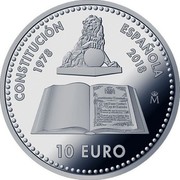 Spain 10 Euro 40th Anniversary of the National Constitution 2018 M CONSTITUCIÓN ESPAÑOLA M 1978 2018 coin reverse Spain 10 Euro 40th Anniversary of the National Constitution 2018 M CONSTITUCIÓN ESPAÑOLA M 1978 2018 coin reverse