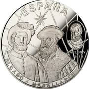 Spain 10 Euro 500th Anniversary of the Magellan's Voyage around the World 2019 M Proof 2019 CARLOS V ELCANO - MAGALLANES ESPAÑA coin obverse