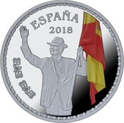 Spain 10 Euro 50th Anniversary King Felipe VI 2018 M ESPAÑA 2018 coin obverse Spain 10 Euro 50th Anniversary King Felipe VI 2018 M ESPAÑA 2018 coin obverse