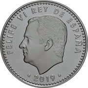 Spain 10 Euro (50th Anniversary of the First Landing on the Moon) FELIPE VI REY DE ESPAÑA 2019 coin obverse Spain 10 Euro (50th Anniversary of the First Landing on the Moon) FELIPE VI REY DE ESPAÑA 2019 coin obverse