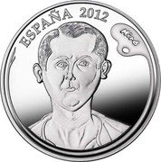 Spain 10 Euro Joan Miro (Characters and Birds with a Dog) 2012 ESPAÑA 2012 MIRO coin obverse Spain 10 Euro Joan Miro (Characters and Birds with a Dog) 2012 ESPAÑA 2012 MIRO coin obverse
