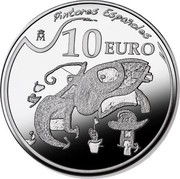 Spain 10 Euro Joan Miro (Characters and Birds with a Dog) 2012 10 EURO M PICTORES ESPAÑOLES coin reverse Spain 10 Euro Joan Miro (Characters and Birds with a Dog) 2012 10 EURO M PICTORES ESPAÑOLES coin reverse