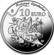 Spain 10 Euro Joan Miro (The Morning Star) 2012 10 EURO M PICTORES ESPAÑOLES coin reverse Spain 10 Euro Joan Miro (The Morning Star) 2012 10 EURO M PICTORES ESPAÑOLES coin reverse