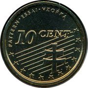Slovakia 10 Cent Slovakia Devin pattern 2004 PATTERN ESSAI VZORKA 10 CENT coin reverse