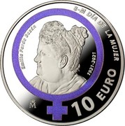 Spain 10 Euro Emilia Pardo Bazan 2021 M Proof 8-M DÍA DE LA MUJER EMILIA PARDO BAZAN 1921 - 2021 10 EURO coin reverse Spain 10 Euro Emilia Pardo Bazan 2021 M Proof 8-M DÍA DE LA MUJER EMILIA PARDO BAZAN 1921 - 2021 10 EURO coin reverse