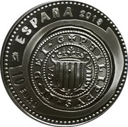 Spain 10 Euro Numismatic Jewels - 8 Reales of Felipe III 2019 M Proof ARAGONVM REX 1611 coin reverse