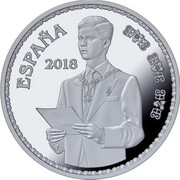 Spain 10 Euro The 50th Anniversary of King Felipe VI 2018 M ESPAÑA 2018 coin obverse Spain 10 Euro The 50th Anniversary of King Felipe VI 2018 M ESPAÑA 2018 coin obverse