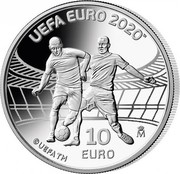Spain 10 Euro UEFA EURO 2020 2020 M 10 EURO UEFA EURO 2020 ©UEFA TM coin reverse Spain 10 Euro UEFA EURO 2020 2020 M 10 EURO UEFA EURO 2020 ©UEFA TM coin reverse