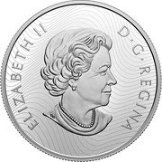 Canada 100 Dollars (Canada’s Provincial and Territorial Flags) ELIZABETH II D G REGINA SB coin obverse