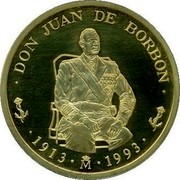 Spain 100 ECU Don Juan de Borbon 1993 X# M10 DON JUAN DE BORBON 1913 M 1993 coin reverse Spain 100 ECU Don Juan de Borbon 1993 X# M10 DON JUAN DE BORBON 1913 M 1993 coin reverse