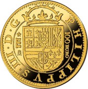 Spain 100 Euro 150 Anniversary of Dissapearance of ESCUDO 2018 M ♔M 100 EURO PHILIPPVS III D G coin reverse