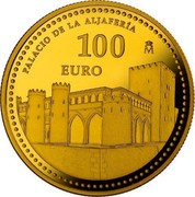 Spain 100 Euro 500th Anniversary of the Death of Ferdinand II of Aragon 2016 ♔M PALACIO DE LA ALJAFERIA 100 M EURO coin reverse
