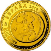 Spain 100 Euro Numismatic Jewels - Hemidrachma 2016 ♔M Proof ESPAÑA 2016 100 EURO M coin obverse