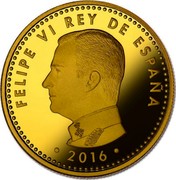 Spain 100 Euro Spanish Olympic Team 2016 ♔M Proof FELIPE VI REY DE ESPAÑA 2016 coin obverse
