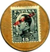 Spain 15 Centimos (Alfonso XIII) ESPAÑA CORREOS 15 CENTIMOS coin obverse
