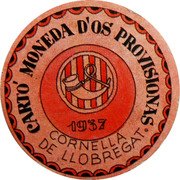 Spain 15 Centimos (Cornella de Llobregat) CARTO MONEDA D'OS PROVISIONAS 1937 CORNELLA DE LLOBREGAT coin reverse Spain 15 Centimos (Cornella de Llobregat) CARTO MONEDA D'OS PROVISIONAS 1937 CORNELLA DE LLOBREGAT coin reverse