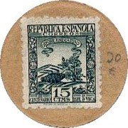Spain 15 Centimos (Ex-libris) REPUBLICA ESPANOLA ODORT ENECATSVO 15 CTMS coin obverse