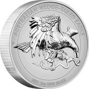 Australia 2 Dollars Australian Wedge-tailed Eagle 2021 P AUSTRALIAN WEDGE-TAILED EAGLE 2021 2 OZ 9999 SILVER P coin reverse Australia 2 Dollars Australian Wedge-tailed Eagle 2021 P AUSTRALIAN WEDGE-TAILED EAGLE 2021 2 OZ 9999 SILVER P coin reverse