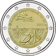 Finland 2 Euro 100th Anniversary of Autonomy of Aland Islands 2021 ÅLANDS SJÄLVSTYRELSE 100 ÅR 2021 FI AHVENANMAAN ITSEHALLINTO 100 VUOTTA coin obverse Finland 2 Euro 100th Anniversary of Autonomy of Aland Islands 2021 ÅLANDS SJÄLVSTYRELSE 100 ÅR 2021 FI AHVENANMAAN ITSEHALLINTO 100 VUOTTA coin obverse