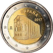 Spain 2 Euro (UNESCO World Heritage. Santa Maria del Naranco) ESPAÑA 2017 M coin obverse Spain 2 Euro (UNESCO World Heritage. Santa Maria del Naranco) ESPAÑA 2017 M coin obverse