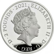UK 2 Pounds The Who 2021 Proof ELIZABETH II D G REG F D 2 POUNDS 2021 JC coin obverse UK 2 Pounds The Who 2021 Proof ELIZABETH II D G REG F D 2 POUNDS 2021 JC coin obverse