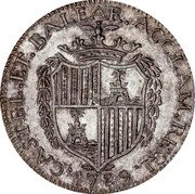 Spain 2 Reales (CAROLO IIII) 1789 CASTEL ET BALEAR ACCLAM REGI coin reverse Spain 2 Reales (CAROLO IIII) 1789 CASTEL ET BALEAR ACCLAM REGI coin reverse