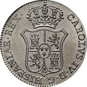 Spain 2 Reales (CAROLVS IV acclamatio avgvsta) CAROLVS IV D G HISPANIAR REX coin obverse Spain 2 Reales (CAROLVS IV acclamatio avgvsta) CAROLVS IV D G HISPANIAR REX coin obverse