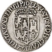 Spain 2 Reales (Davo Tivi Claves) 1789 CIVTA CALPENSISI PROCLAMATIONE D IRCICA coin reverse Spain 2 Reales (Davo Tivi Claves) 1789 CIVTA CALPENSISI PROCLAMATIONE D IRCICA coin reverse