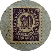Spain 20 Centimos Ametlla de Mar 1937 REPUBLICA ESPAÑOLA 20 CENTIMOS CORREOS coin obverse Spain 20 Centimos Ametlla de Mar 1937 REPUBLICA ESPAÑOLA 20 CENTIMOS CORREOS coin obverse