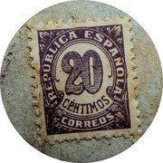 Spain 20 Centimos (Seo de Urgel) REPUBLICA ESPAÑOLA 20 CENTIMOS CORREOS coin obverse