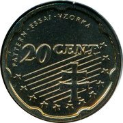 Slovakia 20 Cent Vzorka 2004 PATTERN ESSAI VZORKA 20 CENT coin reverse