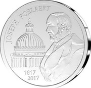 Belgium 20 Euro Joseph Poelaert 2017 JOSEPH POELAERT 1817 2017 coin reverse