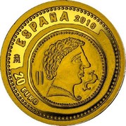 Spain 20 Euro Numismatic Jewels - Iberian Rider 2016 ♔M Proof ESPAÑA 2016 M 20 EURO coin obverse Spain 20 Euro Numismatic Jewels - Iberian Rider 2016 ♔M Proof ESPAÑA 2016 M 20 EURO coin obverse