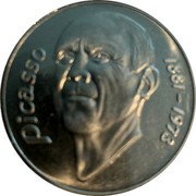 Spain 20 Euro Pablo Picasso 1997 X# 131a 1881-1973 PICASSO coin reverse Spain 20 Euro Pablo Picasso 1997 X# 131a 1881-1973 PICASSO coin reverse