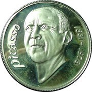 Spain 20 Euro Pablo Picasso 1997 X# 131b 1881-1973 PICASSO coin reverse Spain 20 Euro Pablo Picasso 1997 X# 131b 1881-1973 PICASSO coin reverse