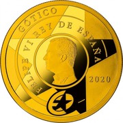 Spain 200 Euro Ages of Europe Gothic 2020 Proof FELIPE VI REY DE ESPAÑA 2020 GOTICO coin obverse