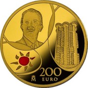 Spain 200 Euro Europe Program - Contemporary Europe 2016 ♔M Proof 200 EURO M coin reverse