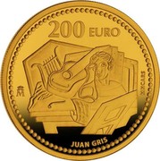 Spain 200 Euro Europe Program - Juan Gris 2012 ♔M 200 EURO JUAN GRIS M MNCARS coin reverse Spain 200 Euro Europe Program - Juan Gris 2012 ♔M 200 EURO JUAN GRIS M MNCARS coin reverse