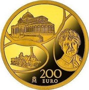 Spain 200 Euro Europe Program The Age of Iron and Glass 2017 M 200 EURO ♔M coin reverse