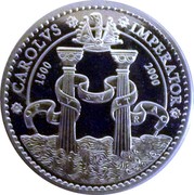 Spain 2000 Pesetas Pillars of Hercules 2000 M Proof CAROLVS IMPERATOR 1500 2000 coin reverse