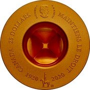Canada 25 Dollars Classic Mountie Hat 2020 SB ELIZABETH II D G REGINA 1920 2020 CANADA 25 DOLLARS MAINTIENS LE DROIT coin obverse Canada 25 Dollars Classic Mountie Hat 2020 SB ELIZABETH II D G REGINA 1920 2020 CANADA 25 DOLLARS MAINTIENS LE DROIT coin obverse