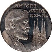 Spain 25 ECU Antoni Gaudi 1994 ANTONI GAUDI 1852 1926 coin reverse Spain 25 ECU Antoni Gaudi 1994 ANTONI GAUDI 1852 1926 coin reverse