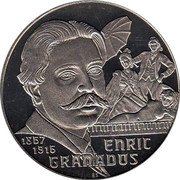 Spain 25 ECU (Enric Granados) ENRIC GRANADOS 1867 1916 coin reverse