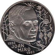 Spain 25 ECU (Joan Miro) 1893 JOAN MIRO 1983 coin reverse