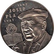 Spain 25 ECU (Josep Pla) 1897 JOSEP PLA 1981 coin reverse Spain 25 ECU (Josep Pla) 1897 JOSEP PLA 1981 coin reverse