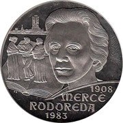 Spain 25 ECU (Merce Rodoreda) 1908 MERCE RODOREDA 1983 coin reverse Spain 25 ECU (Merce Rodoreda) 1908 MERCE RODOREDA 1983 coin reverse