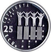 Spain 25 ECU (Narcis Monturiol) 25 ECU CATALUNYA 1995 coin obverse