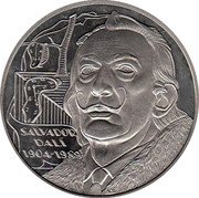 Spain 25 ECU Salvador Dali 1995 SALVADOR DALI 1904 1988 coin reverse